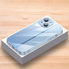 Apple iPhone 13用ハイブリットバンパーケース プラスチック 鏡面 カバー JL1 アップル ネイビー