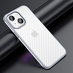 Apple iPhone 13用ハイブリットバンパーケース プラスチック 兼シリコーン カバー LD1 アップル シルバー