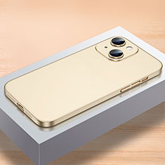 Apple iPhone 13用ハードケース プラスチック 質感もマット カバー QC1 アップル ゴールド