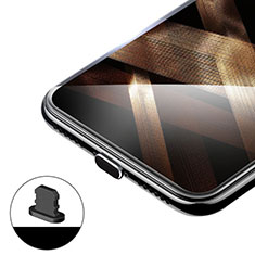 Apple iPhone 13用アンチ ダスト プラグ キャップ ストッパー Lightning USB H02 アップル ブラック