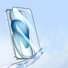 Apple iPhone 13用強化ガラス フル液晶保護フィルム U03 アップル ブラック
