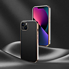 Apple iPhone 13 Mini用ケース 高級感 手触り良いレザー柄 S07 アップル ブラック