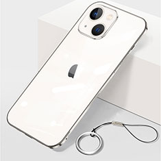 Apple iPhone 13 Mini用ハードカバー クリスタル クリア透明 H09 アップル シルバー