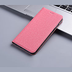 Apple iPhone 13 Mini用手帳型 布 スタンド H01 アップル ピンク