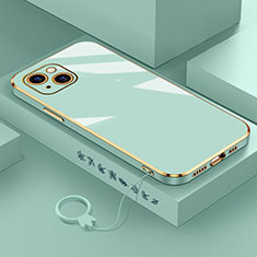 Apple iPhone 13 Mini用極薄ソフトケース シリコンケース 耐衝撃 全面保護 S03 アップル グリーン