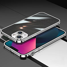Apple iPhone 13 Mini用ケース 高級感 手触り良い アルミメタル 製の金属製 バンパー カバー A02 アップル シルバー