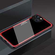 Apple iPhone 13 Mini用ハイブリットバンパーケース プラスチック 鏡面 カバー M01 アップル ピンク