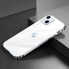 Apple iPhone 13 Mini用ケース 高級感 手触り良い アルミメタル 製の金属製 バンパー カバー A06 アップル シルバー