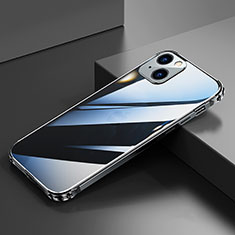 Apple iPhone 13 Mini用ケース 高級感 手触り良い アルミメタル 製の金属製 バンパー カバー A06 アップル ブラック