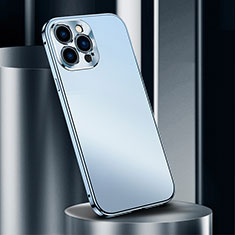 Apple iPhone 13 Pro用ケース 高級感 手触り良い アルミメタル 製の金属製 カバー M03 アップル ネイビー
