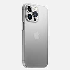 Apple iPhone 13 Pro用極薄ケース クリア透明 プラスチック 質感もマットU02 アップル ホワイト