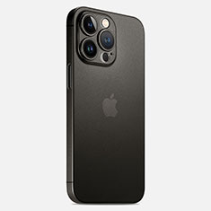Apple iPhone 13 Pro用極薄ケース クリア透明 プラスチック 質感もマットU02 アップル ブラック