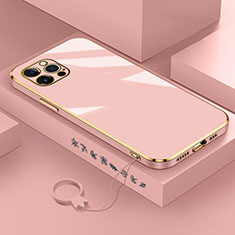 Apple iPhone 13 Pro用極薄ソフトケース シリコンケース 耐衝撃 全面保護 S03 アップル ローズゴールド