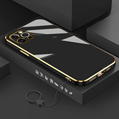 Apple iPhone 13 Pro用極薄ソフトケース シリコンケース 耐衝撃 全面保護 S03 アップル ブラック