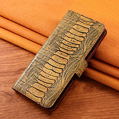 Apple iPhone 13 Pro用手帳型 レザーケース スタンド カバー Z04 アップル イエロー