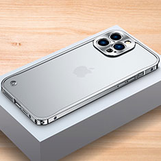 Apple iPhone 13 Pro用ケース 高級感 手触り良い アルミメタル 製の金属製 バンパー カバー A04 アップル シルバー
