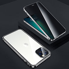 Apple iPhone 13 Pro用ケース 高級感 手触り良い アルミメタル 製の金属製 360度 フルカバーバンパー 鏡面 カバー Z05 アップル シルバー