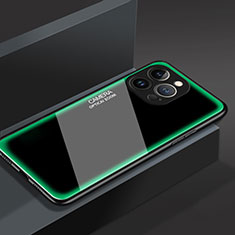 Apple iPhone 13 Pro用ハイブリットバンパーケース プラスチック 鏡面 カバー M01 アップル グリーン
