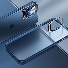 Apple iPhone 13 Pro用極薄ケース クリア透明 プラスチック 質感もマットU08 アップル ネイビー