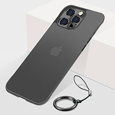 Apple iPhone 13 Pro用ハードカバー クリスタル クリア透明 H10 アップル ブラック