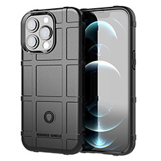 Apple iPhone 13 Pro用360度 フルカバー極薄ソフトケース シリコンケース 耐衝撃 全面保護 バンパー G05 アップル ブラック