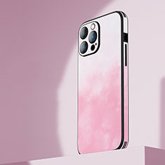 Apple iPhone 13 Pro用ハードケース プラスチック 質感もマット カバー 勾配色 AT2 アップル ピンク