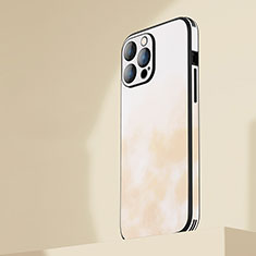 Apple iPhone 13 Pro用ハードケース プラスチック 質感もマット カバー 勾配色 AT2 アップル ゴールド