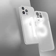 Apple iPhone 13 Pro用ハイブリットバンパーケース クリア透明 プラスチック カバー WT1 アップル ホワイト