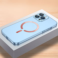Apple iPhone 13 Pro用ハードケース プラスチック 質感もマット カバー Mag-Safe 磁気 Magnetic QC1 アップル ブルー