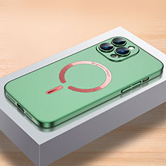 Apple iPhone 13 Pro用ハードケース プラスチック 質感もマット カバー Mag-Safe 磁気 Magnetic QC1 アップル グリーン
