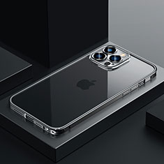 Apple iPhone 13 Pro用ケース 高級感 手触り良い メタル兼プラスチック バンパー QC4 アップル ブラック