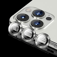 Apple iPhone 13 Pro用強化ガラス カメラプロテクター カメラレンズ 保護ガラスフイルム C08 アップル シルバー