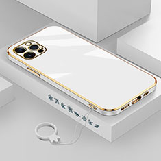 Apple iPhone 13 Pro Max用極薄ソフトケース シリコンケース 耐衝撃 全面保護 S03 アップル ホワイト