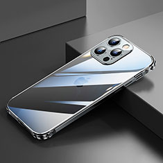 Apple iPhone 13 Pro Max用ケース 高級感 手触り良い アルミメタル 製の金属製 バンパー カバー A06 アップル ブラック