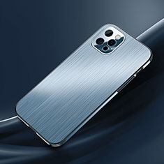 Apple iPhone 13 Pro Max用ケース 高級感 手触り良い アルミメタル 製の金属製 カバー M02 アップル ネイビー