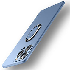Apple iPhone 13 Pro Max用極薄ソフトケース シリコンケース 耐衝撃 全面保護 アンド指輪 マグネット式 バンパー A09 アップル ブルー