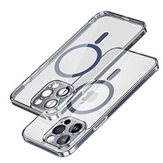 Apple iPhone 13 Pro Max用極薄ソフトケース シリコンケース 耐衝撃 全面保護 クリア透明 カバー Mag-Safe 磁気 Magnetic LD1 アップル ネイビー