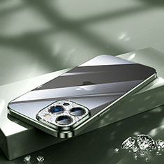 Apple iPhone 13 Pro Max用極薄ソフトケース シリコンケース 耐衝撃 全面保護 クリア透明 Bling-Bling LD2 アップル グリーン