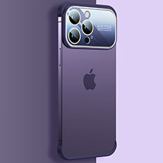 Apple iPhone 13 Pro Max用ハードカバー クリスタル クリア透明 QC4 アップル パープル