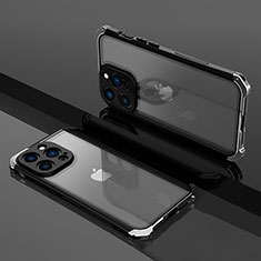 Apple iPhone 13 Pro Max用ケース 高級感 手触り良い メタル兼プラスチック バンパー SQ1 アップル シルバー