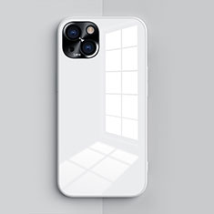 Apple iPhone 14用360度 フルカバー極薄ソフトケース シリコンケース 耐衝撃 全面保護 バンパー G01 アップル ホワイト