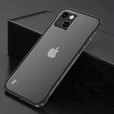 Apple iPhone 14用ハードカバー クリスタル クリア透明 H06 アップル ブラック