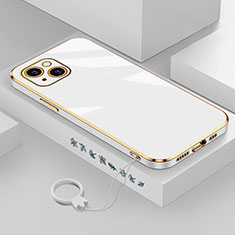 Apple iPhone 14用極薄ソフトケース シリコンケース 耐衝撃 全面保護 S03 アップル ホワイト