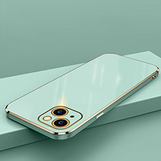 Apple iPhone 14用極薄ソフトケース シリコンケース 耐衝撃 全面保護 S04 アップル グリーン