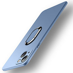 Apple iPhone 14用極薄ソフトケース シリコンケース 耐衝撃 全面保護 アンド指輪 マグネット式 バンパー A09 アップル ブルー