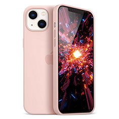 Apple iPhone 14用極薄ソフトケース シリコンケース 耐衝撃 全面保護 S05 アップル ローズゴールド