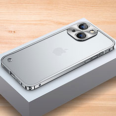 Apple iPhone 14用ケース 高級感 手触り良い アルミメタル 製の金属製 バンパー カバー A04 アップル シルバー