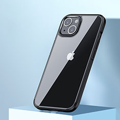 Apple iPhone 14用ハイブリットバンパーケース プラスチック 兼シリコーン カバー U05 アップル ブラック