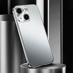 Apple iPhone 14用ケース 高級感 手触り良い アルミメタル 製の金属製 カバー M02 アップル シルバー