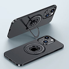 Apple iPhone 14用ハードケース プラスチック 質感もマット カバー Mag-Safe 磁気 Magnetic JB1 アップル ブラック